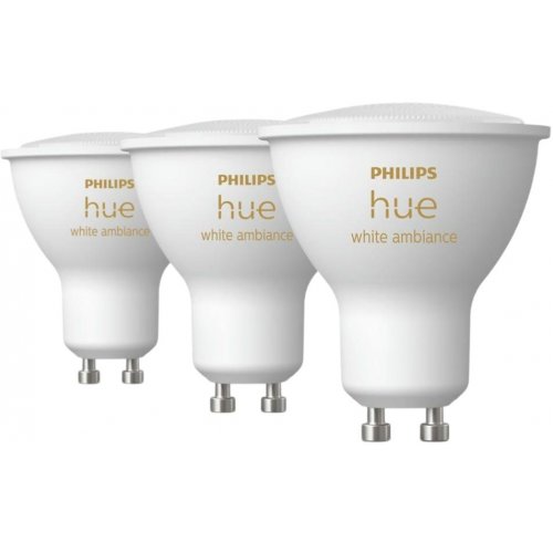 Купить Умная лампа Philips Hue GU10 5W (50W) 2200K-6500K Tunable White 3pcs (929001953312) - цена в Харькове, Киеве, Днепре, Одессе
в интернет-магазине Telemart фото