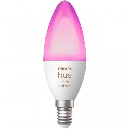 Купить Умная лампа Philips Hue E14 5.3W (40W) 2000K-6500K RGB ZigBee Bluetooth (929002294204) - цена в Харькове, Киеве, Днепре, Одессе
в интернет-магазине Telemart фото