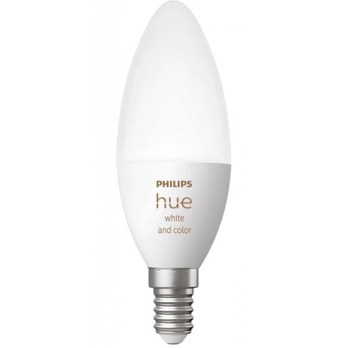 Купити Розумна лампа Philips Hue E14 5.3W (40W) 2000K-6500K RGB ZigBee Bluetooth (929002294204) - ціна в Києві, Львові, Вінниці, Хмельницькому, Франківську, Україні | інтернет-магазин TELEMART.UA фото