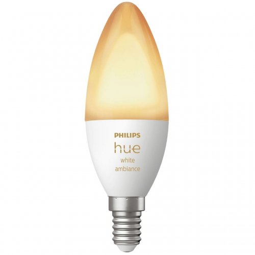 Купити Розумна лампа Philips Hue E14 5.2W (40W) 2200K-6500K Tunable White ZigBee Bluetooth (929002294403) - ціна в Києві, Львові, Вінниці, Хмельницькому, Франківську, Україні | інтернет-магазин TELEMART.UA фото