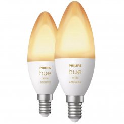 Розумна лампа Philips Hue E14 5.2W (40W) 2200K-6500K Tunable White ZigBee Bluetooth 2pcs (929002294404)