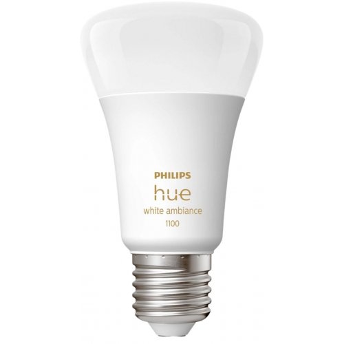 Купить Умная лампа Philips Hue E27 11W (60W) 2200K-6500K Tunable White ZigBee Bluetooth (929002468401) - цена в Харькове, Киеве, Днепре, Одессе
в интернет-магазине Telemart фото