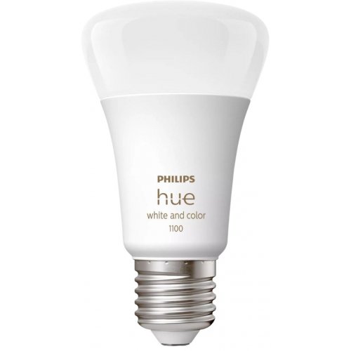 Купить Умная лампа Philips Hue E27 11W (60W) 2000K-6500K RGB ZigBee Bluetooth (929002468801) - цена в Харькове, Киеве, Днепре, Одессе
в интернет-магазине Telemart фото