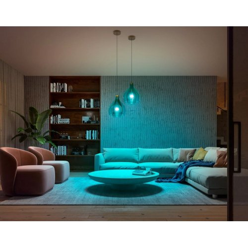 Купити Розумна лампа Philips Hue E27 11W (60W) 2000K-6500K RGB ZigBee Bluetooth (929002468801) - ціна в Києві, Львові, Вінниці, Хмельницькому, Франківську, Україні | інтернет-магазин TELEMART.UA фото