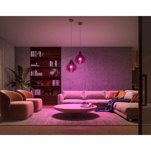 Купить Умная лампа Philips Hue E27 11W (60W) 2000K-6500K RGB ZigBee Bluetooth (929002468801) - цена в Харькове, Киеве, Днепре, Одессе
в интернет-магазине Telemart фото