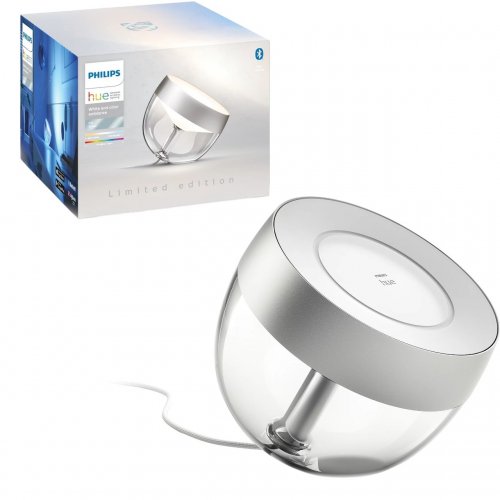 Купить Умный настольный светильник Philips Hue Iris 2000K-6500K RGB ZigBee Bluetooth (929002376703) Silver - цена в Харькове, Киеве, Днепре, Одессе
в интернет-магазине Telemart фото