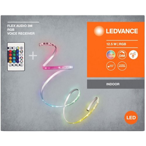 Купить Лента светодиодная Ledvance Flex Audio 12.5W RGB 3m (4099854095382) - цена в Харькове, Киеве, Днепре, Одессе
в интернет-магазине Telemart фото