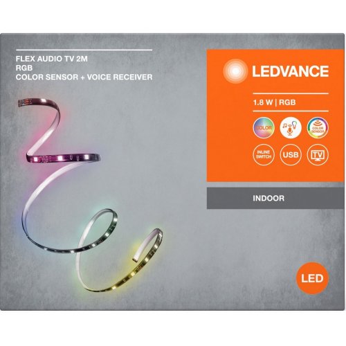 Купить Лента светодиодная Ledvance Flex Audio TV 1.8W RGB Colorsen USB 2m (4099854095283) - цена в Харькове, Киеве, Днепре, Одессе
в интернет-магазине Telemart фото