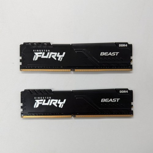 Озп Kingston DDR4 32GB (2x16GB) 3600Mhz FURY Beast Black (KF436C18BBK2/32) (Відновлено продавцем, 674339) купити з перевіркою сумісності: огляд, характеристики, ціна у Києві, Львові, Вінниці, Хмельницькому, Івано-Франківську, Україні | інтернет-магазин TELEMART.UA фото