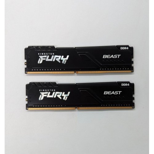 Купить Озу Kingston DDR4 16GB (2x8GB) 3200Mhz FURY Beast Black (KF432C16BBK2/16) (Восстановлено продавцом, 674346) с проверкой совместимости: обзор, характеристики, цена в Киеве, Днепре, Одессе, Харькове, Украине | интернет-магазин TELEMART.UA фото