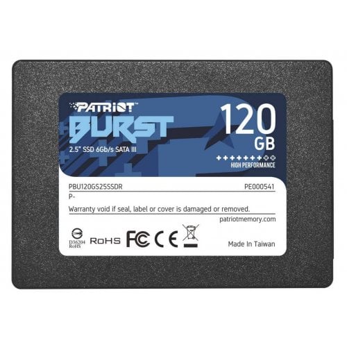 Ssd-диск Patriot Burst 120GB TLC 2.5'' (PBU120GS25SSDR) (Відновлено продавцем, 674354) купити з перевіркою сумісності: огляд, характеристики, ціна у Києві, Львові, Вінниці, Хмельницькому, Івано-Франківську, Україні | інтернет-магазин TELEMART.UA фото