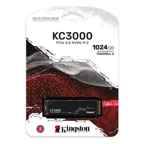 Уцінка ssd-диск Kingston KC3000 3D NAND TLC 1TB M.2 (2280 PCI-E) NVMe x4 (SKC3000S/1024G) (Ушкодження упаковки, 674355) купити з перевіркою сумісності: огляд, характеристики, ціна у Києві, Львові, Вінниці, Хмельницькому, Івано-Франківську, Україні | інтернет-магазин TELEMART.UA фото