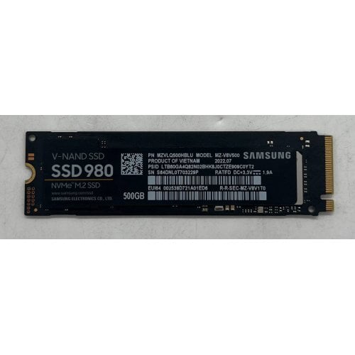 Купить Ssd-диск Samsung 980 V-NAND MLC 500GB M.2 (2280 PCI-E) NVMe 1.4 (MZ-V8V500BW) (Восстановлено продавцом, 674361) с проверкой совместимости: обзор, характеристики, цена в Киеве, Днепре, Одессе, Харькове, Украине | интернет-магазин TELEMART.UA фото