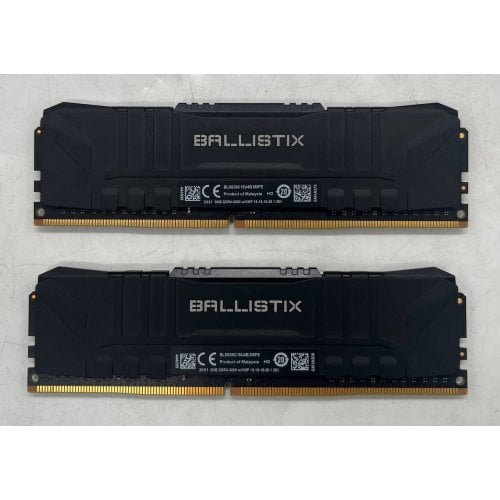 Озп Crucial DDR4 16GB (2x8GB) 3000Mhz Ballistix Black (BL2K8G30C15U4B) (Відновлено продавцем, 674408) купити з перевіркою сумісності: огляд, характеристики, ціна у Києві, Львові, Вінниці, Хмельницькому, Івано-Франківську, Україні | інтернет-магазин TELEMART.UA фото