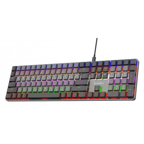 Купить Клавиатура GamePro MK145R Outemu Red Switch Low Profile Dark Gray - цена в Харькове, Киеве, Днепре, Одессе
в интернет-магазине Telemart фото