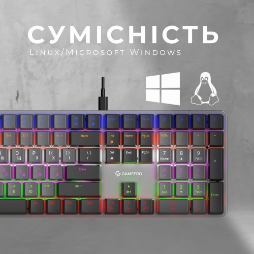 Купити Клавіатура GamePro MK145R Outemu Red Switch Low Profile Dark Gray - ціна в Києві, Львові, Вінниці, Хмельницькому, Франківську, Україні | інтернет-магазин TELEMART.UA фото