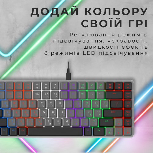 Купить Клавиатура GamePro MK140R Outemu Red Switch Low Profile Dark Gray - цена в Харькове, Киеве, Днепре, Одессе
в интернет-магазине Telemart фото