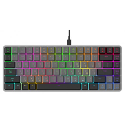 Купити Клавіатура GamePro MK141R RGB Outemu Red Switch Low Profile Dark Gray - ціна в Києві, Львові, Вінниці, Хмельницькому, Франківську, Україні | інтернет-магазин TELEMART.UA фото