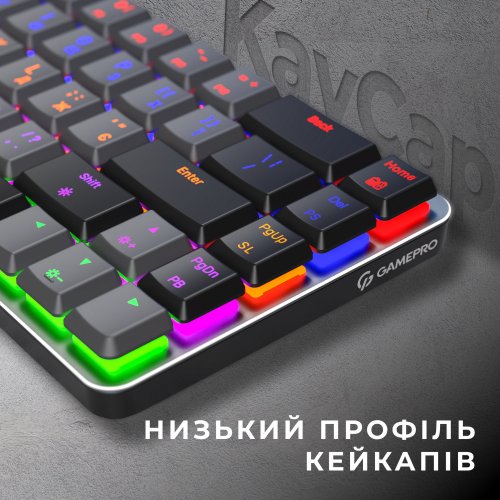 Купить Клавиатура GamePro MK122R Outemu Red Switch Low Profile Wireless Dark Gray - цена в Харькове, Киеве, Днепре, Одессе
в интернет-магазине Telemart фото