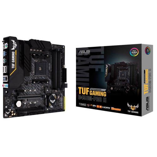 Материнська плата Asus TUF Gaming B450M-Pro II (sAM4, AMD B450) (Відновлено продавцем, 674651) купити з перевіркою сумісності: огляд, характеристики, ціна у Києві, Львові, Вінниці, Хмельницькому, Івано-Франківську, Україні | інтернет-магазин TELEMART.UA фото