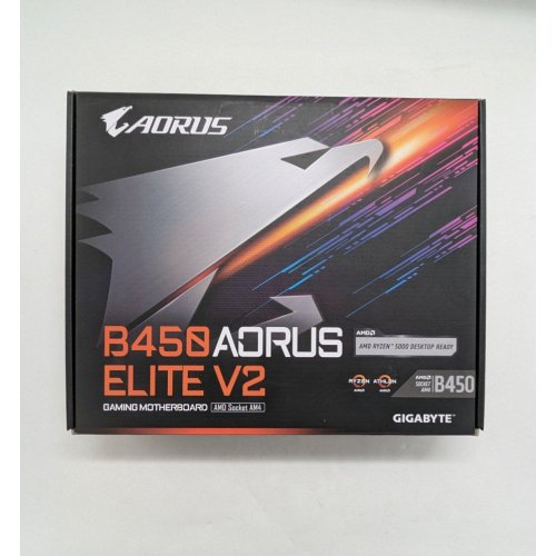 Купить Материнская плата Gigabyte B450 AORUS ELITE V2 (sAM4, AMD B450) (Восстановлено продавцом, 674655) с проверкой совместимости: обзор, характеристики, цена в Киеве, Днепре, Одессе, Харькове, Украине | интернет-магазин TELEMART.UA фото