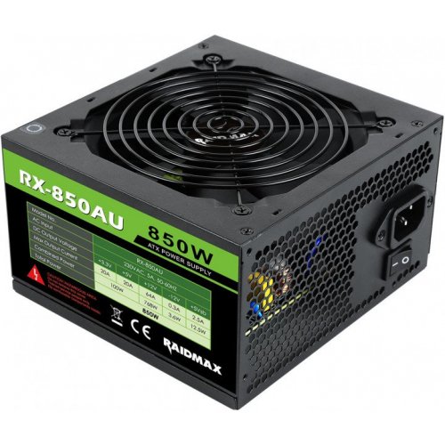 Купить Блок питания RAIDMAX AU-Series 850W (RX-850AU) (Восстановлено продавцом, 674675) с проверкой совместимости: обзор, характеристики, цена в Киеве, Днепре, Одессе, Харькове, Украине | интернет-магазин TELEMART.UA фото