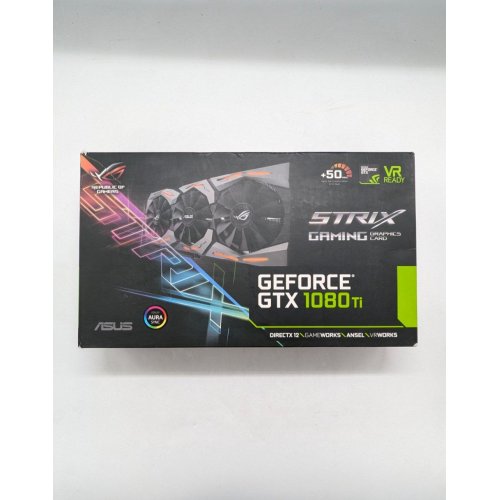 Відеокарта Asus ROG GeForce GTX 1080 TI STRIX 11264MB (ROG-STRIX-GTX1080TI-11G-GAMING) (Відновлено продавцем, 674681) купити з перевіркою сумісності: огляд, характеристики, ціна у Києві, Львові, Вінниці, Хмельницькому, Івано-Франківську, Україні | інтернет-магазин TELEMART.UA фото