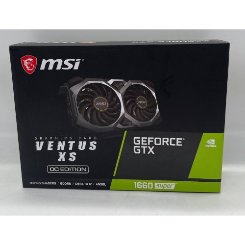 Купить Видеокарта MSI GeForce GTX 1660 SUPER VENTUS XS OC 6144MB (GTX 1660 SUPER VENTUS XS OC) (Восстановлено продавцом, 674697) с проверкой совместимости: обзор, характеристики, цена в Киеве, Днепре, Одессе, Харькове, Украине | интернет-магазин TELEMART.UA фото