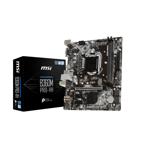 Материнська плата MSI B360M PRO-VH (s1151-v2, Intel B360) (Відновлено продавцем, 674707) купити з перевіркою сумісності: огляд, характеристики, ціна у Києві, Львові, Вінниці, Хмельницькому, Івано-Франківську, Україні | інтернет-магазин TELEMART.UA фото