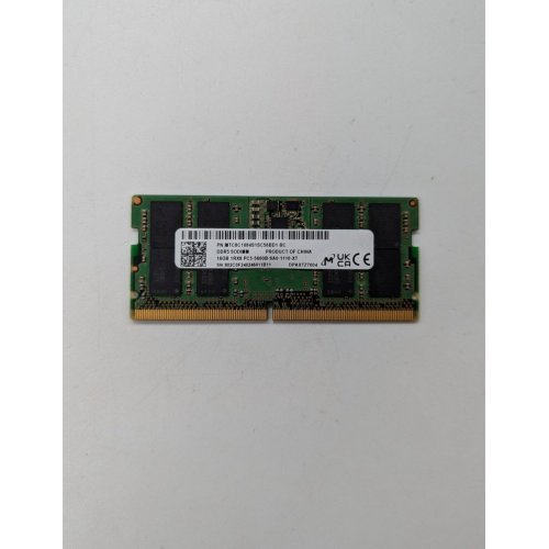 Купить Озу Micron SODIMM DDR5 16GB 5600Mhz (MTC8C1084S1SC56BD1) (Восстановлено продавцом, 674771) с проверкой совместимости: обзор, характеристики, цена в Киеве, Днепре, Одессе, Харькове, Украине | интернет-магазин TELEMART.UA фото