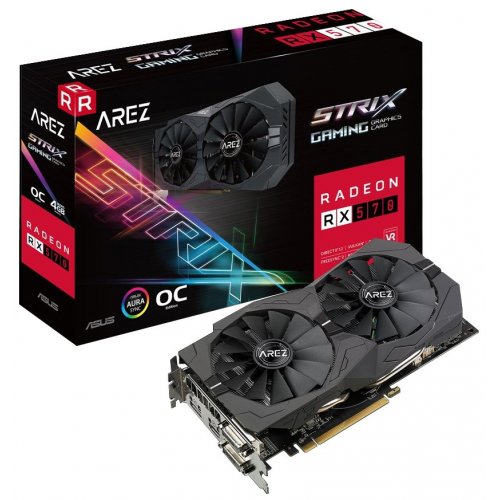 Купить Видеокарта Asus AREZ Radeon RX 570 STRIX OC 4096MB (AREZ-STRIX-RX570-O4G-GAMING) (Восстановлено продавцом, 674785) с проверкой совместимости: обзор, характеристики, цена в Киеве, Днепре, Одессе, Харькове, Украине | интернет-магазин TELEMART.UA фото