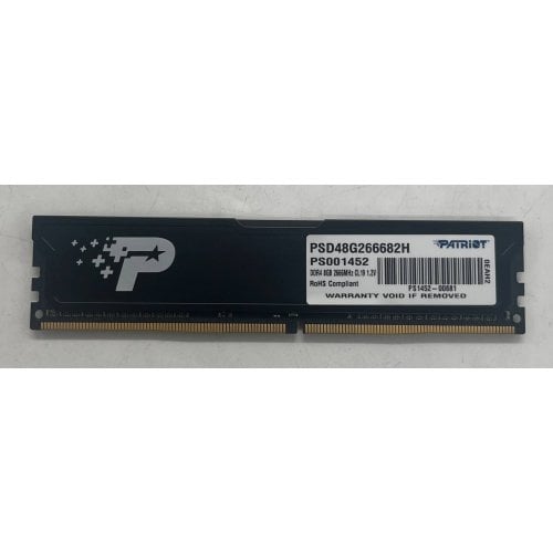 Купить Озу Patriot DDR4 8GB 2666Mhz Signature Line (PSD48G266682H) (Восстановлено продавцом, 674999) с проверкой совместимости: обзор, характеристики, цена в Киеве, Днепре, Одессе, Харькове, Украине | интернет-магазин TELEMART.UA фото