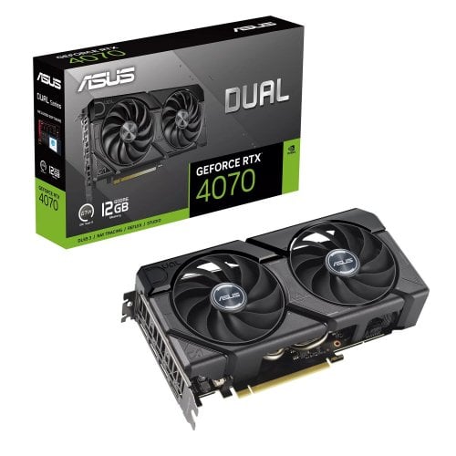 Відеокарта Asus Dual GeForce RTX 4070 EVO 12288MB (DUAL-RTX4070-12GD6-EVO) купити з перевіркою сумісності: огляд, характеристики, ціна у Києві, Львові, Вінниці, Хмельницькому, Івано-Франківську, Україні | інтернет-магазин TELEMART.UA фото