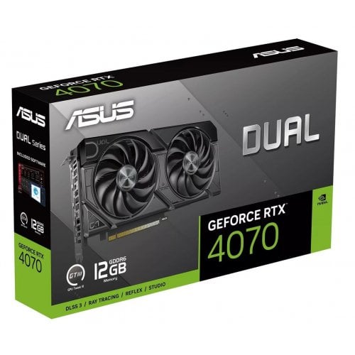 Купить Видеокарта Asus Dual GeForce RTX 4070 EVO 12288MB (DUAL-RTX4070-12GD6-EVO) с проверкой совместимости: обзор, характеристики, цена в Киеве, Днепре, Одессе, Харькове, Украине | интернет-магазин TELEMART.UA фото