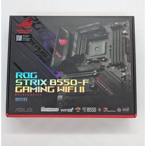 Материнська плата Asus ROG STRIX B550-F GAMING II WIFI (sAM4, B550) (Відновлено продавцем, 675029) купити з перевіркою сумісності: огляд, характеристики, ціна у Києві, Львові, Вінниці, Хмельницькому, Івано-Франківську, Україні | інтернет-магазин TELEMART.UA фото