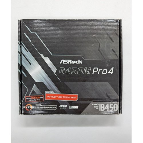 Материнська плата AsRock B450M Pro4 (sAM4, AMD B450) (Відновлено продавцем, 675048) купити з перевіркою сумісності: огляд, характеристики, ціна у Києві, Львові, Вінниці, Хмельницькому, Івано-Франківську, Україні | інтернет-магазин TELEMART.UA фото