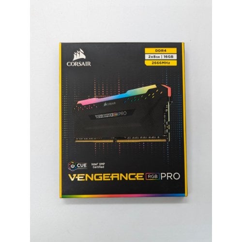 Купить Озу Corsair DDR4 16GB (2x8GB) 2666Mhz Vengeance RGB Pro (CMW16GX4M2A2666C16) Black (Восстановлено продавцом, 675074) с проверкой совместимости: обзор, характеристики, цена в Киеве, Днепре, Одессе, Харькове, Украине | интернет-магазин TELEMART.UA фото