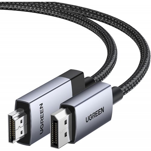 Купити Кабель Ugreen DP119 Displayport to HDMI 4K 2m (15774) Gray - ціна в Києві, Львові, Вінниці, Хмельницькому, Франківську, Україні | інтернет-магазин TELEMART.UA фото