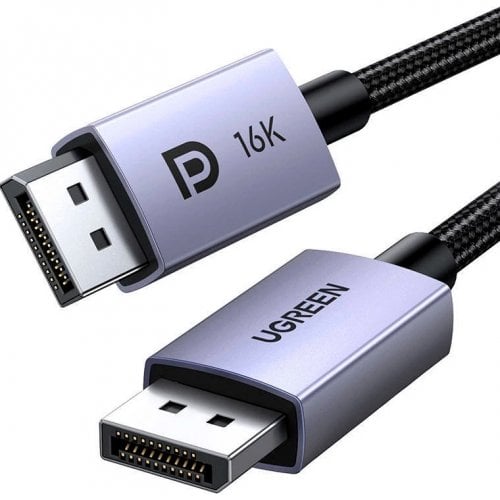 Купить Кабель Ugreen DP118 DisplayPort to DisplayPort 16K V2.1 1m (15383) Gray - цена в Харькове, Киеве, Днепре, Одессе
в интернет-магазине Telemart фото