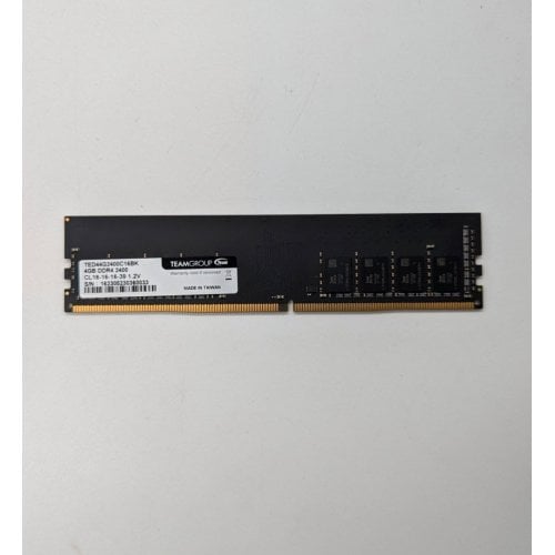 Озп Team DDR4 4GB 2400Mhz (TED44G2400C16BK) (Відновлено продавцем, 675148) купити з перевіркою сумісності: огляд, характеристики, ціна у Києві, Львові, Вінниці, Хмельницькому, Івано-Франківську, Україні | інтернет-магазин TELEMART.UA фото