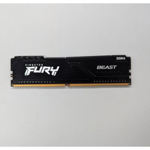 Озп Kingston DDR4 8GB 2666Mhz FURY Beast Black (KF426C16BB/8) (Відновлено продавцем, 675154) купити з перевіркою сумісності: огляд, характеристики, ціна у Києві, Львові, Вінниці, Хмельницькому, Івано-Франківську, Україні | інтернет-магазин TELEMART.UA фото