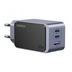 Мережевий зарядний пристрій Ugreen X553 Nexode Air GaN Tech USB + 2 x USB Type-C 65W (35042) Grey