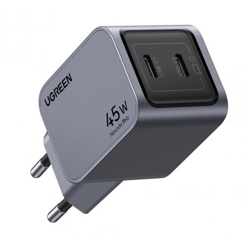 Купить Сетевое зарядное устройство Ugreen X707 NexodePro GaN Tech 2 x USB Type-C 45W (35008) Grey - цена в Харькове, Киеве, Днепре, Одессе
в интернет-магазине Telemart фото