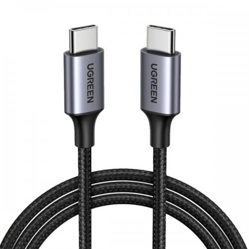 Купити Кабель Ugreen US261 USB Type-C to USB Type-C 60W 0.5m (50149) Black - ціна в Києві, Львові, Вінниці, Хмельницькому, Франківську, Україні | інтернет-магазин TELEMART.UA фото