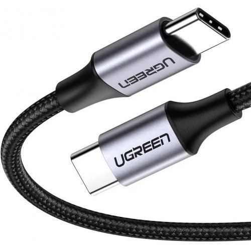 Купити Кабель Ugreen US261 USB Type-C to USB Type-C 60W 0.5m (50149) Black - ціна в Києві, Львові, Вінниці, Хмельницькому, Франківську, Україні | інтернет-магазин TELEMART.UA фото