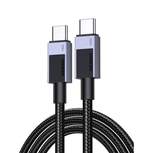 Купити Кабель Ugreen L512 USB Type-C to USB Type-C 100W 1m (45063) Black - ціна в Києві, Львові, Вінниці, Хмельницькому, Франківську, Україні | інтернет-магазин TELEMART.UA фото