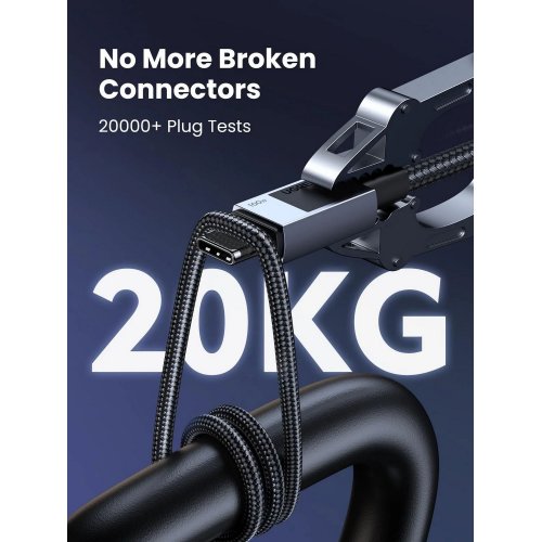 Купити Кабель Ugreen L512 USB Type-C to USB Type-C 100W 1m (45063) Black - ціна в Києві, Львові, Вінниці, Хмельницькому, Франківську, Україні | інтернет-магазин TELEMART.UA фото