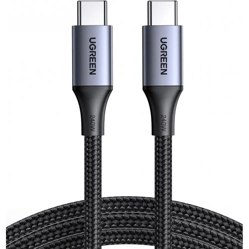 Купити Кабель Ugreen US535 USB Type-C to USB Type-C 240W 1m (15311) Black - ціна в Києві, Львові, Вінниці, Хмельницькому, Франківську, Україні | інтернет-магазин TELEMART.UA фото