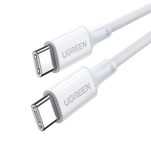 Купити Кабель Ugreen US557 USB Type-C to USB Type-C 100W 1m (15267) White - ціна в Києві, Львові, Вінниці, Хмельницькому, Франківську, Україні | інтернет-магазин TELEMART.UA фото