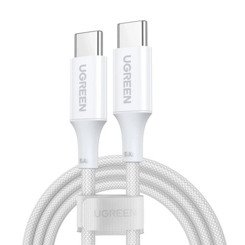 Купити Кабель Ugreen US557 USB Type-C to USB Type-C 100W 1m (15267) White - ціна в Києві, Львові, Вінниці, Хмельницькому, Франківську, Україні | інтернет-магазин TELEMART.UA фото